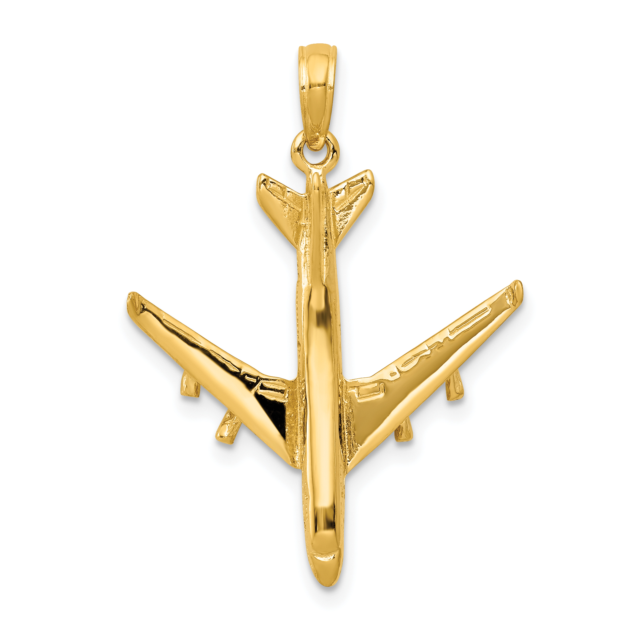 14k 3-D Jet Pendant (D1222)
