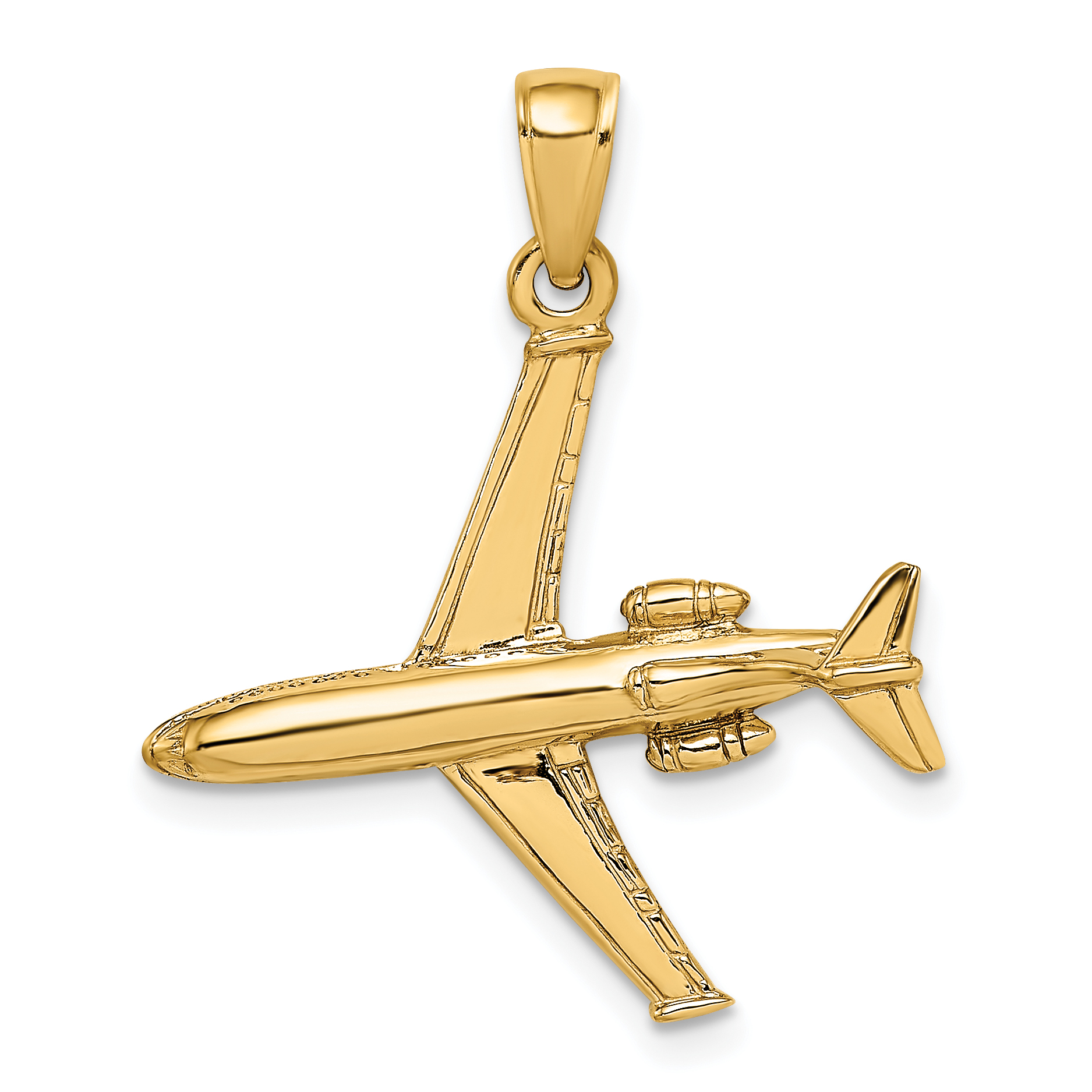 14k 3-D Jet Charm (D1224)