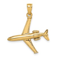 14K Yellow Gold 3-D Jet Charm view 1