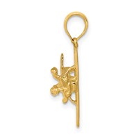 14K 3-D High-Wing Airplane Pendant view 2