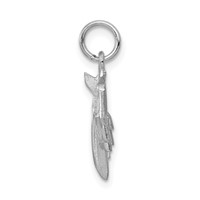 14K White Gold 3-D Airplane Charm view 2
