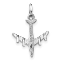 14K White Gold 3-D Airplane Charm view 3