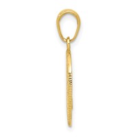 14K Yellow Gold Police Officer Badge Pendant view 2
