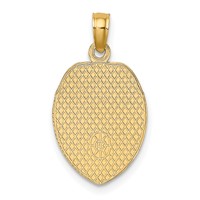 14K Yellow Gold Police Officer Badge Pendant view 3