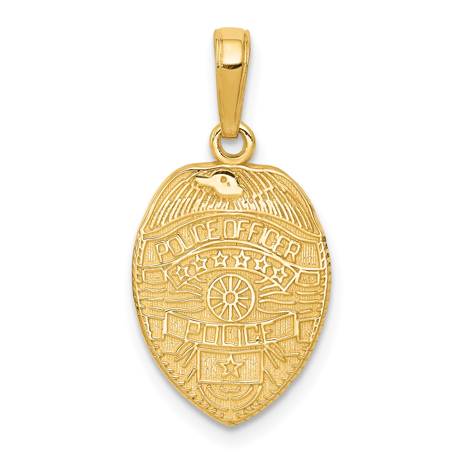 14k Police Officer Badge Pendant (D1232)