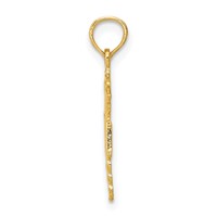 14K Yellow Gold Polished R.n. Registered Nurse Pendant view 2