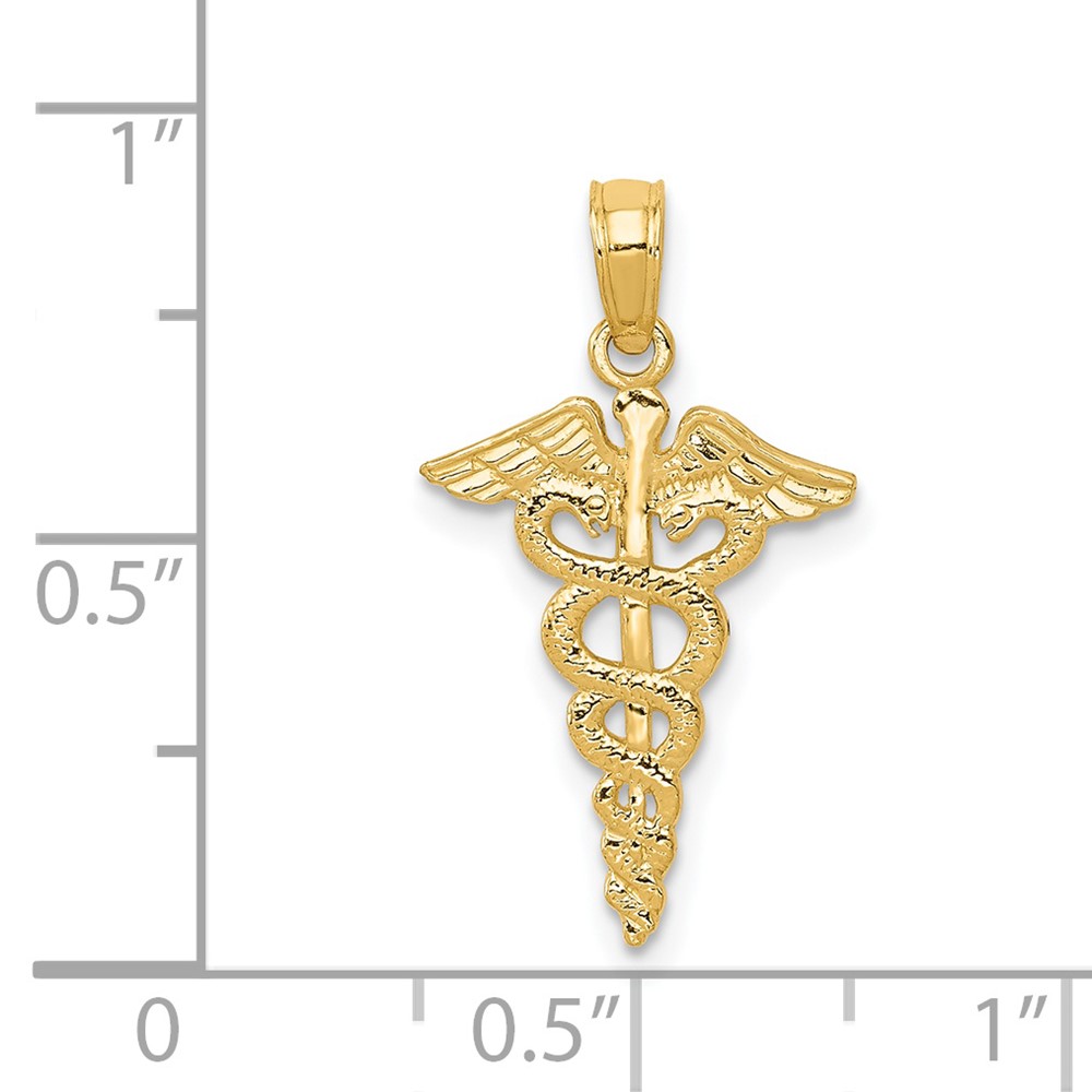 14k Caduceus Pendant (D1236)