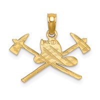 14K Yellow Gold Fire Department Insignia Charm view 4