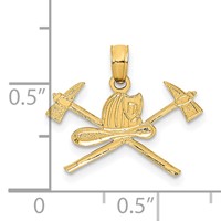 14K Yellow Gold Fire Department Insignia Charm view 3