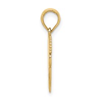 14K Yellow Gold Polished Flat-Backed Dental Charm view 2
