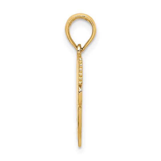14k Polished Flat-Backed Dental Charm
