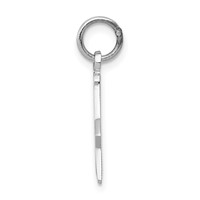 14K White Gold Polished and Textured Masonic Symbol Charm view 2