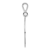 14K White Gold Polished and Textured Large Masonic Symbol Pendant view 2