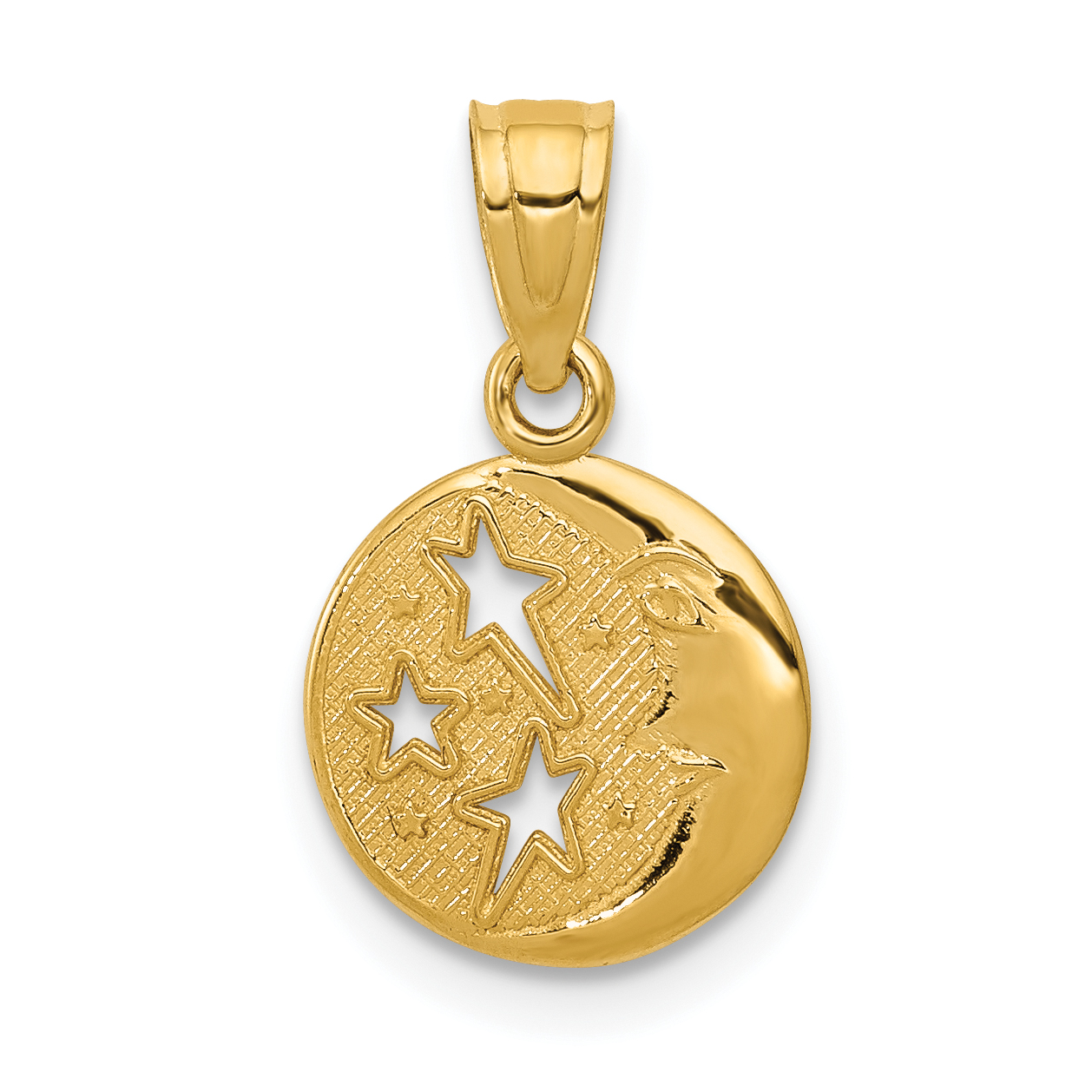 14k Moon and Stars Pendant (D1261)