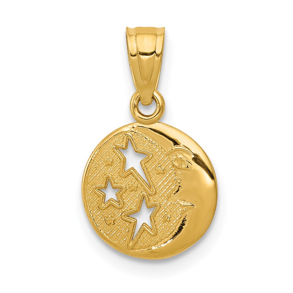 14k Moon and Stars Pendant (D1261)