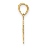 14K Yellow Gold Polished Sun Pendant with Face view 2