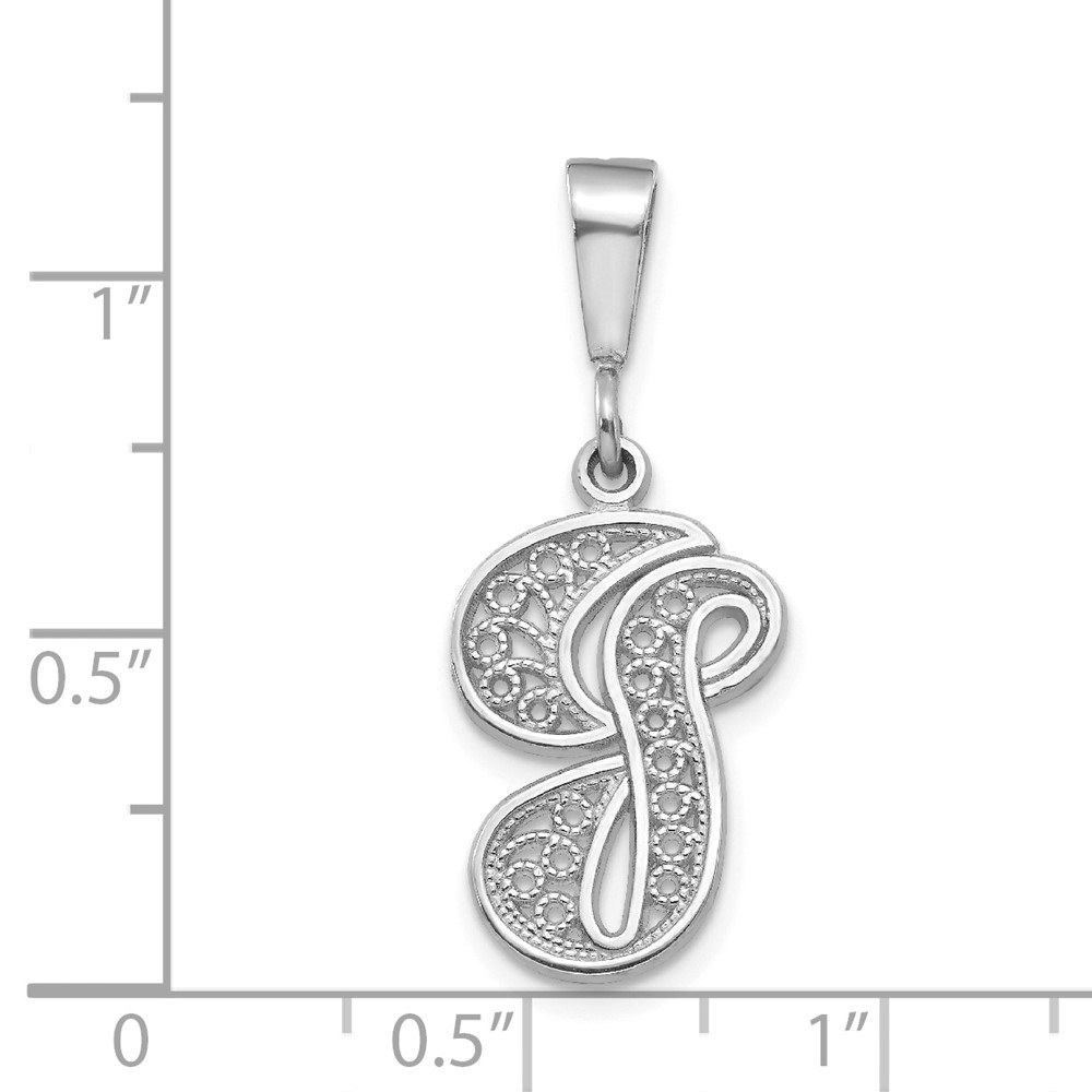 10KW Filigree Initial G Pendant (10D1281G)