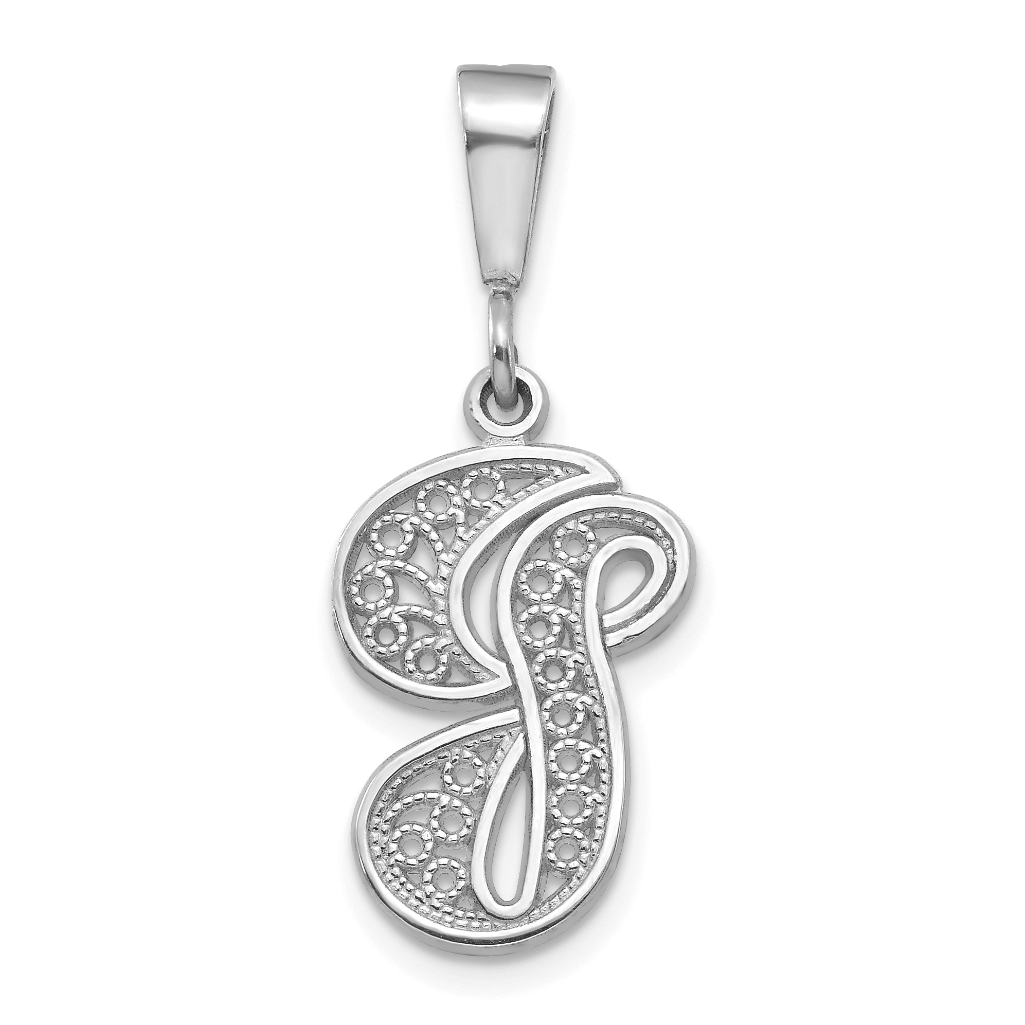 10KW Filigree Initial G Pendant (10D1281G)