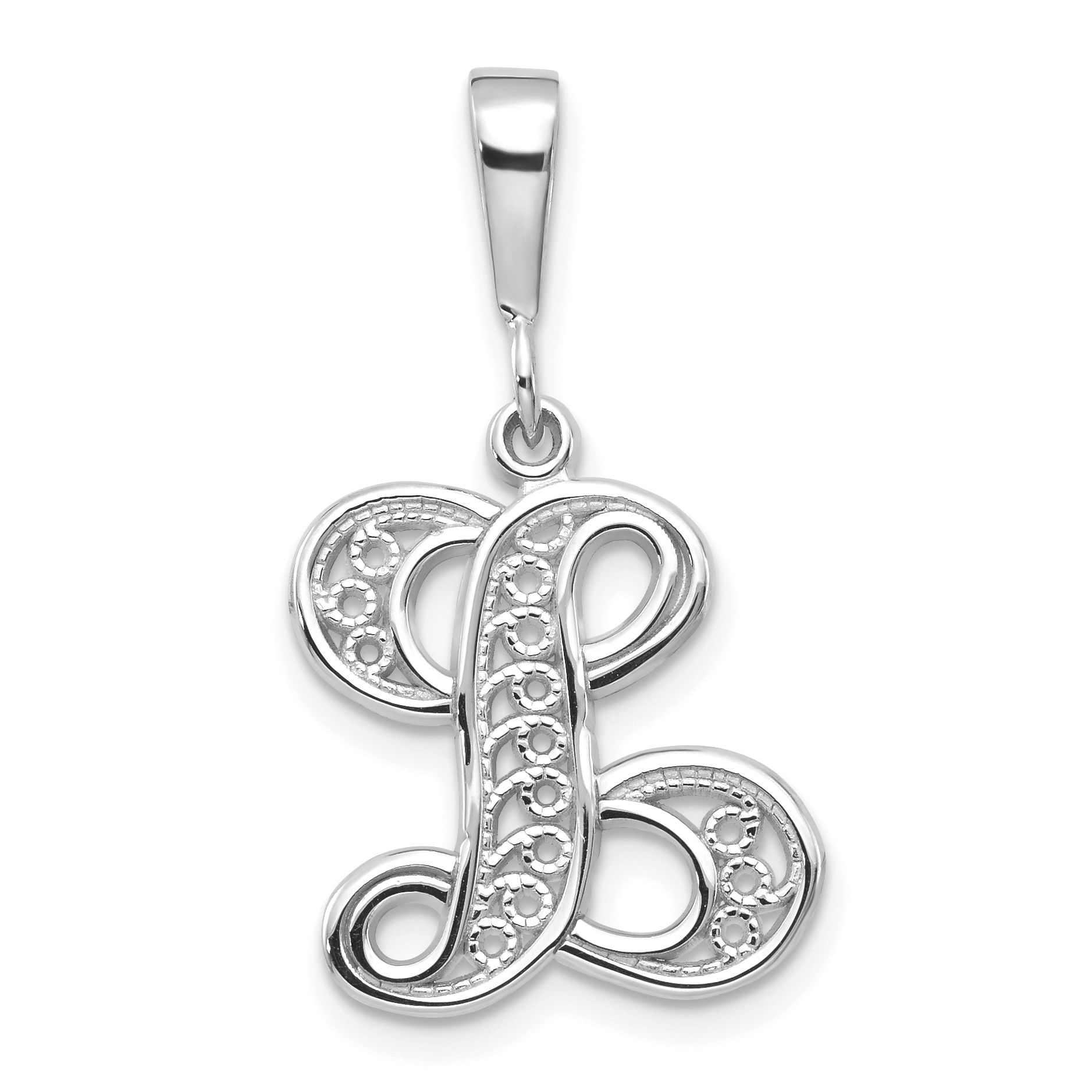 10KW Filigree Initial L Pendant (10D1281L)