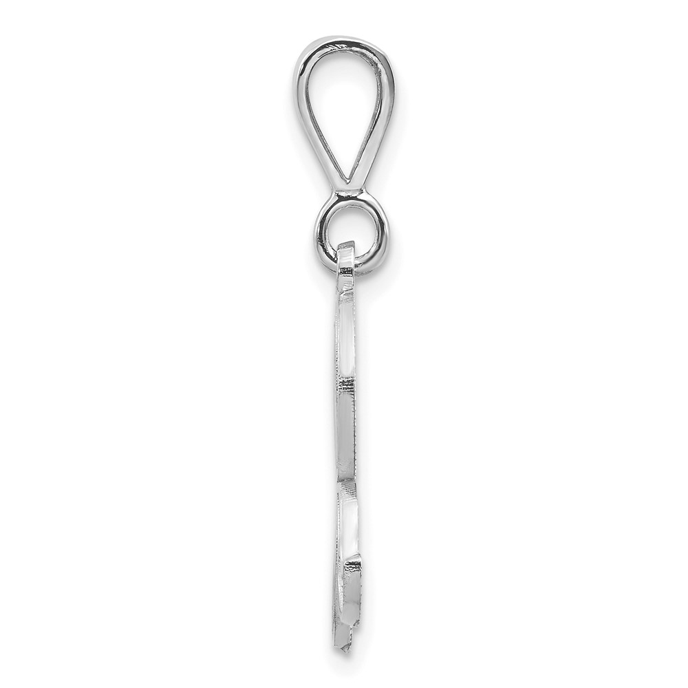 10KW Filigree Initial R Pendant (10D1281R)