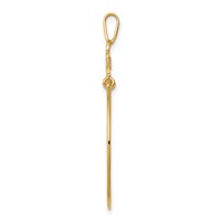 14K Yellow Gold Polished Filigree Heart Charm Holder Pendant view 2