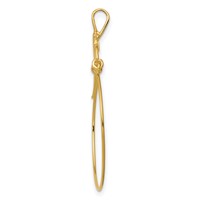 14K Yellow Gold Polished Butterflies Charm Holder Pendant view 2