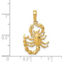 14K Yellow Gold Scorpion Pendant view 3