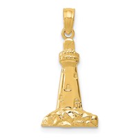 14K Yellow Gold Cape May Lighthouse Charm view 1