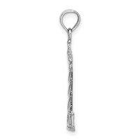 14K White Gold 2-D Cape Hatteras Lighthouse Charm view 2