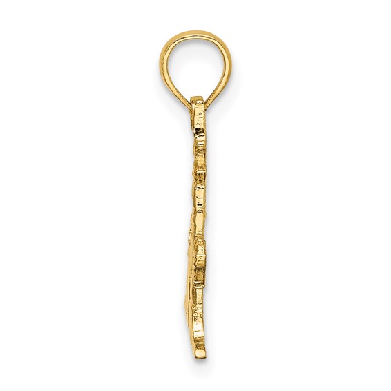 14k Southern Lighthouse with Palm Tree and Flag Charm