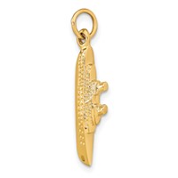 14K Yellow Gold Solid Polished 3-D Cruise Ship Charm view 4