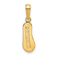 14K Yellow Gold 3-D Hawaii Flip-Flop Pendant view 4