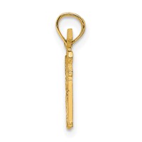 14K Yellow Gold Solid Polished Golf Gal Charm view 2