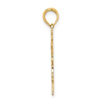 14K Yellow Gold Solid Polished Gymnast Charm view 2