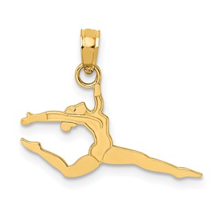 Gold Polished Gymnastics Pendants
