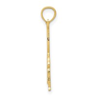 14K Solid Polished Gymnast Pendant view 2