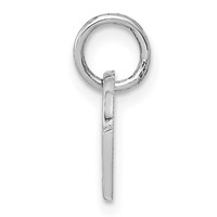 14K White Gold Polished Checkered Flags Charm view 2