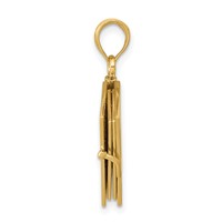 14K Yellow Gold 3-D Bible Pendant with Lord's Prayer and Moveable Pages view 2