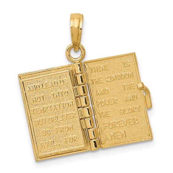 Gold Lord's Prayer Bible Pendants