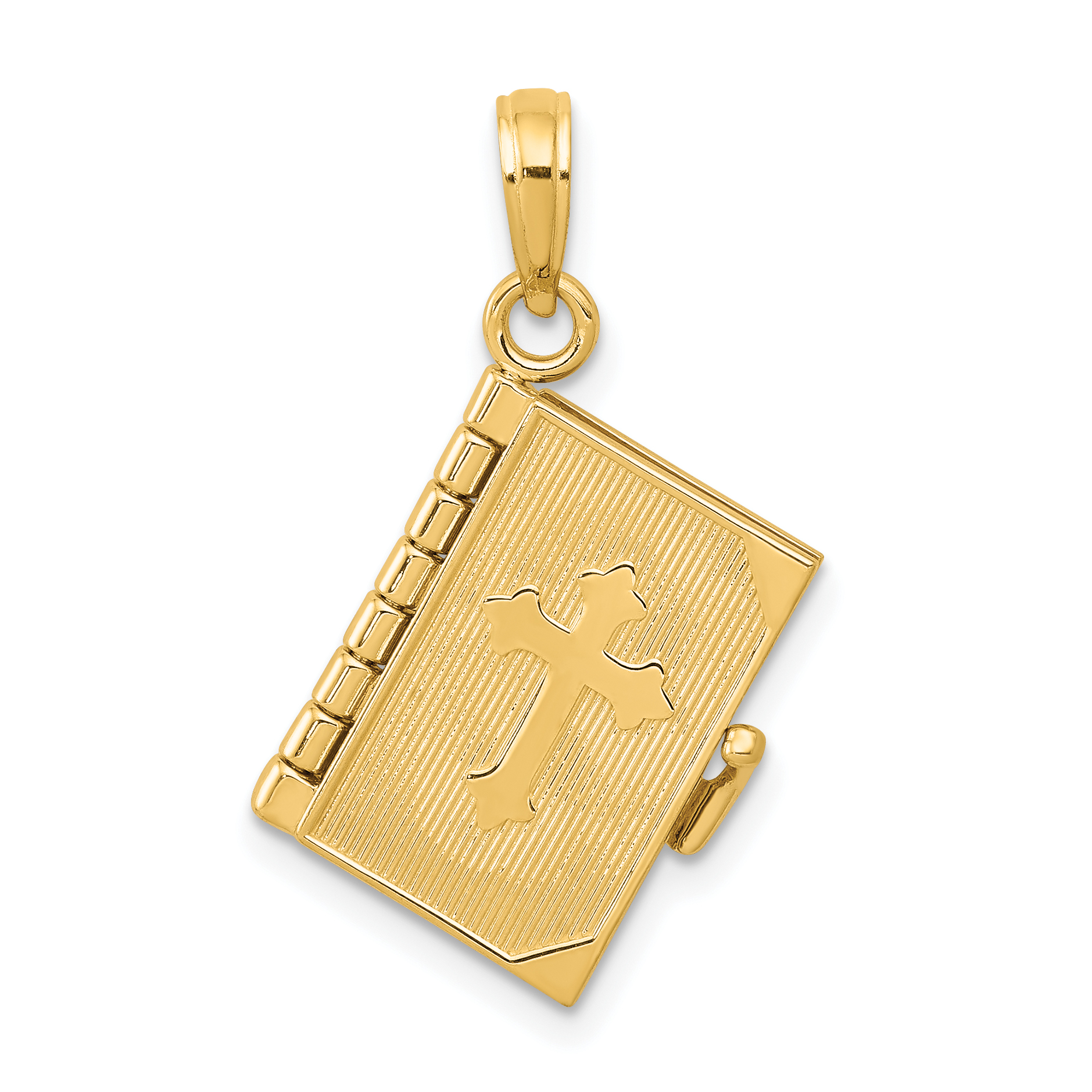 14K  3D Lords Prayer Bible Pendant (D1504)
