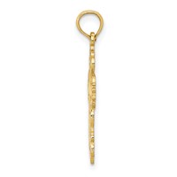 14K Polished Filigree Cross Charm view 2