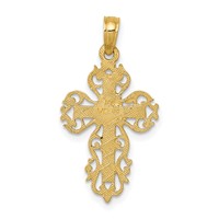 14K Polished Filigree Cross Charm view 4