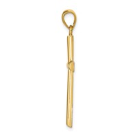 14K Yellow Gold Polished Cross Pendant view 2