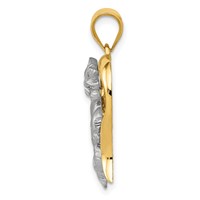 14K Two-tone Cat in Heart Charm view 2