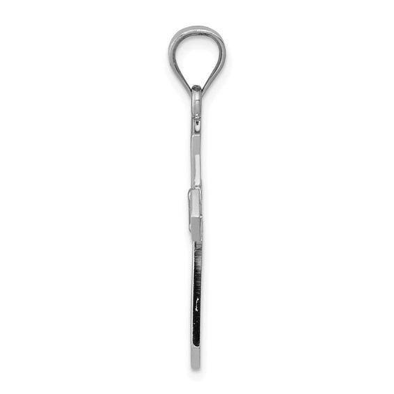 14k White Gold -X- Center Passion Cross Pendant