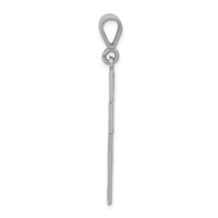 14K White Gold Thorn Cross Pendant view 2