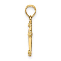 14K Yellow Gold Small Cross Charm view 2