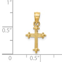 14K Yellow Gold Small Cross Charm view 3