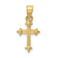 14K Yellow Gold Small Cross Charm view 1