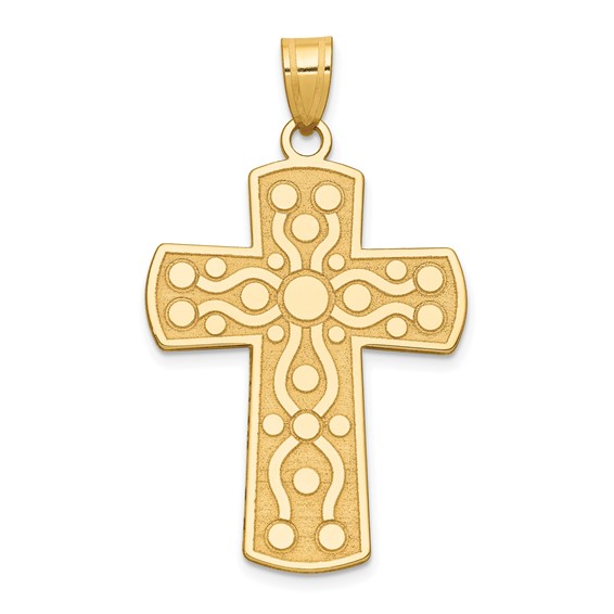 14k Cross Pendant with Serenity Prayer on Back